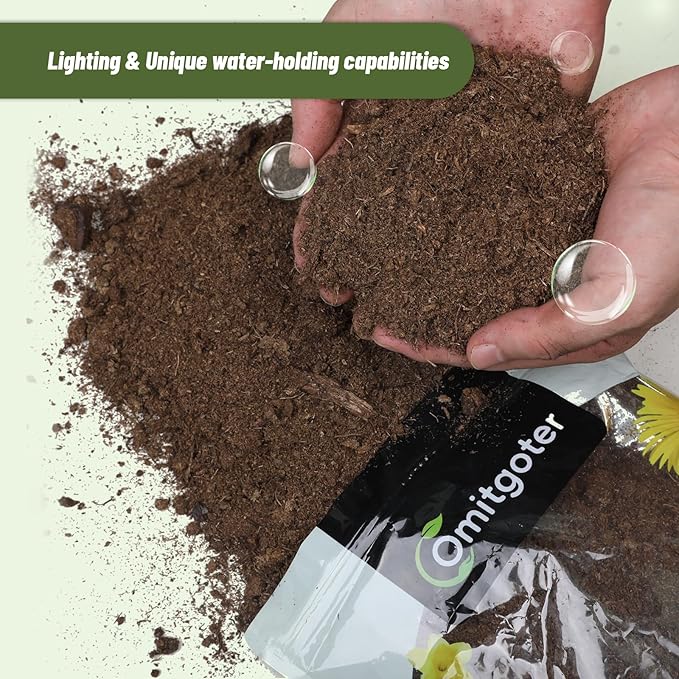 Peat Moss for Plants 1qt, Loam Sphagnum Moss Soil for Gardening, Organic Garden Growing Soil Amendment and Media for Flowers, Vegetables, Herbs, Orchid, Indoor Houseplant