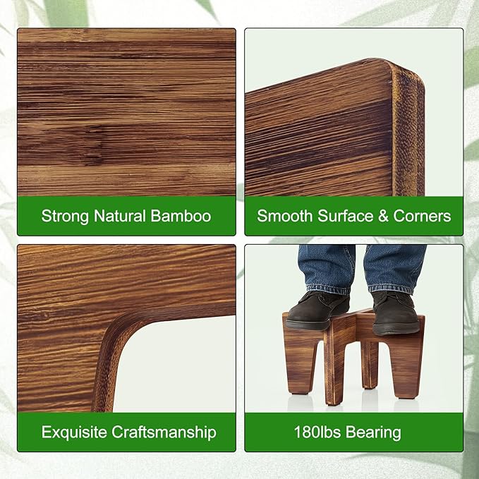 Plant Stands Indoor Outdoor, Plant Risers for Inside Pots Sturdy Short Plants Holder, Flower Pot Stand for Indoor Plants, Small Single Floor Plant Bamboo Display Stand (Natural 12")