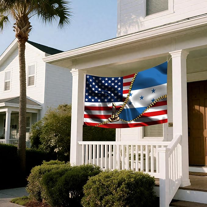Vintage American America Usa Hondurans Honduras Flags For Outside Yard 3x5 Ft Double Sided Printed 100d Polyester Lightweight Garden Welcome Outdoor Banner Brass Grommets