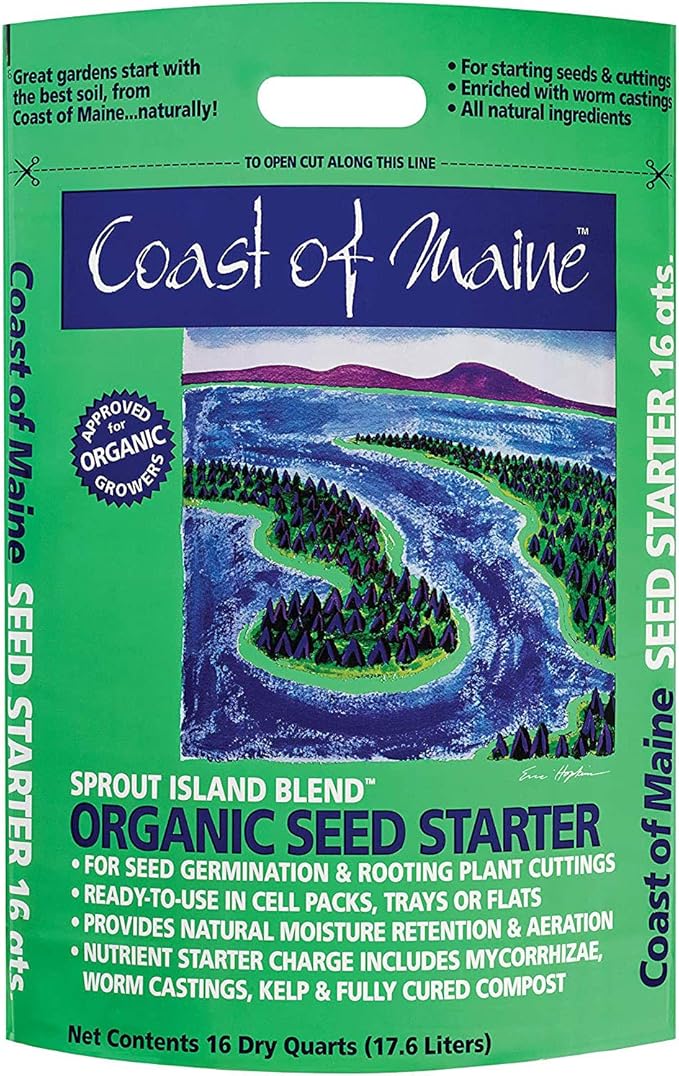 (16qt) Sprout Island Blend, Organic & Natural Seed Starter for Seed Germination & Root Plant Cuttings