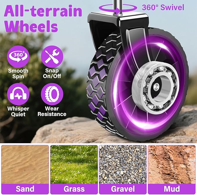 Wagons Carts Foldable,360 LBS Large Capacity Foldable Wagon Cart Collapsible Wagon with Wheels & Drink Holders,Utility Folding Cart for Camping Garden Beach Picinic Grocery Outdoor Shopping(Black)
