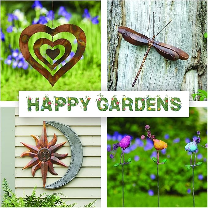 Happy Gardens Calla Lily Garden Stake with Bells | Bronze Outdoor Lillies Flower Decorations