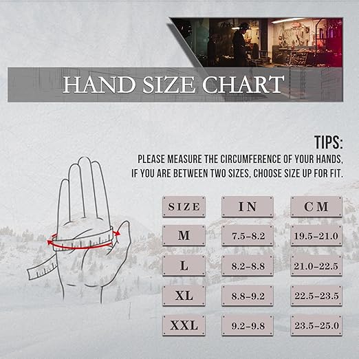 HANDLANDY Winter Water Resistant Work Gloves for Men, Insulated Heavy Duty Mechanic Glove for Cold Weather (Coffee-insulated, Large)