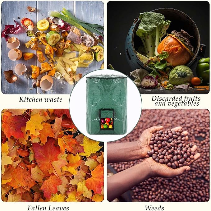 Berlune 6 Pcs Reusable Yard Waste Bags with Lid and Handles Extra Large Lawn Bags for Collecting Fall Leaves Heavy Duty Garden Trash Container for Camping Outdoor Debris Branches Grass(72 Gallon)