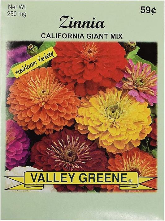 Set of Flower Seed Packets! Flower Seeds in Bulk - Great for Creating The Garden of Your Dreams! (50, Zinnia - California Mix)