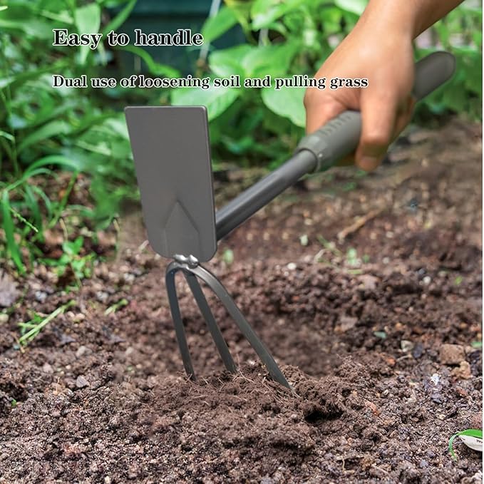 3 Piece Weed Puller Tool, Manual Hand Weeder Paver,All Metal Garden Weeding Tool set,A Set of Tools to Meet Daily Garden tasks Such as Weeding Digging Cultivating and loosening Soil