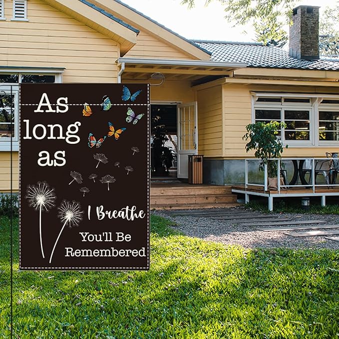 Memorial Garden Flag Home Farmhouse Holiday Outside Outdoor Lawn Decorations Yard Flag Double Sided 12x18 Inch