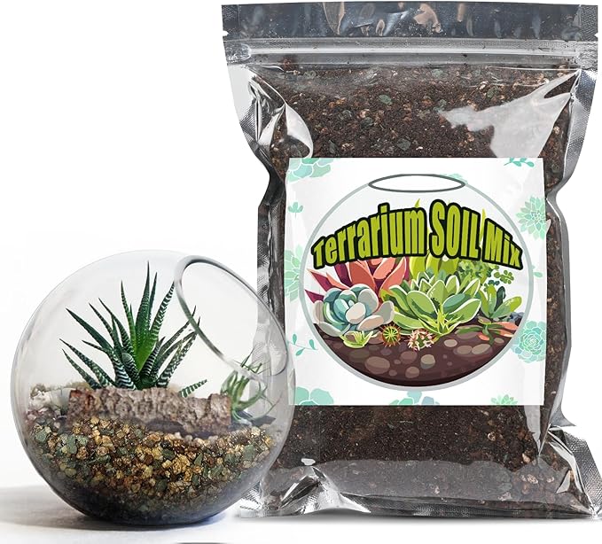 Terrarium Potting Soil Mix 4qt, Custom Made for Terrariums, Perfect for Vibrant Miniature Gardens