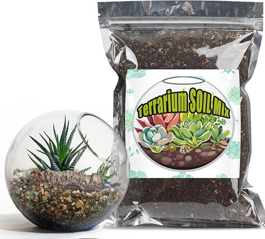 Terrarium Potting Soil Mix 2qt, Custom Made for Terrariums, Perfect for Vibrant Miniature Gardens