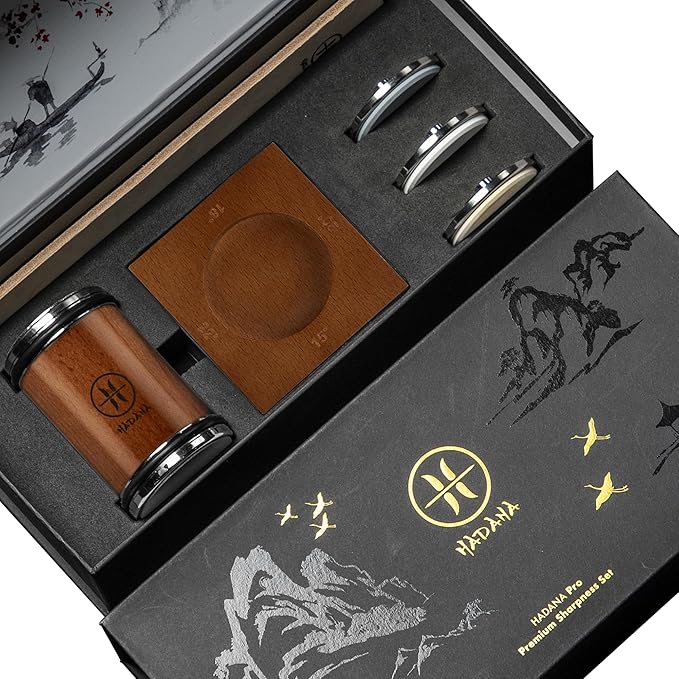 Rolling Knife Sharpener - EXTRA FINE Whetstone Knife Sharpener Roller - EASY TO USE - Rolling Sharpener for Knives with Magnetic Knife Holder - Knife Sharpening Kit knife sharpener stone