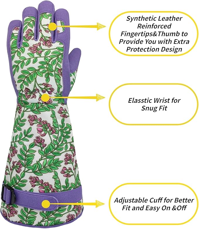 Gardening Gloves for Women and Men, Thorn Proof&Puncture Resistance Garden Gloves,Gauntlet Gloves,Gifts