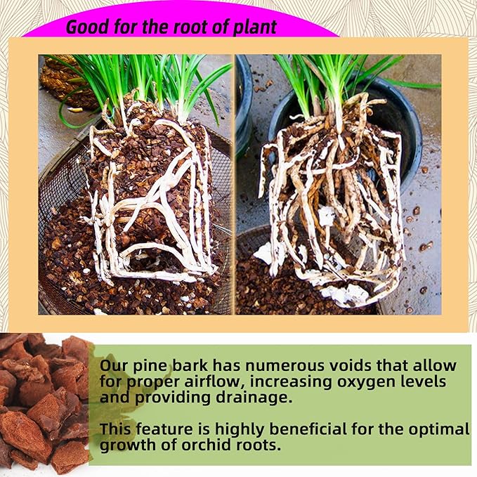 18qt Orchid Bark Horticultural Grade- Ideal for Phalaenopsis, Epiphytic Orchids, and Other Plants Potting, Repotting, Root Development, and Water Retention