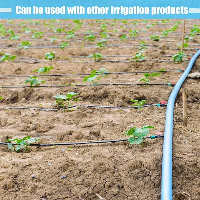 Treela 5/8 Inch Drip Tape 6" Spacing Roll Irrigation Hose Garden Watering Tube Line Automatic Irrigation Equipment for Garden Irrigation System Flower Patio Lawn Irrigation Hose (8 Mil, 1000ft)