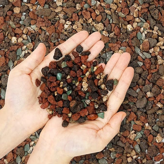 Mix Horticultural Lava Rock Pebbles-Decorative Landscaping Gritty Rocks,Pumice Potting Soil Amendment,Additive for Succulent,Cactus Bonsai,Vase Fillers,Terrarium,Fairy Gardening,Top Dressing.