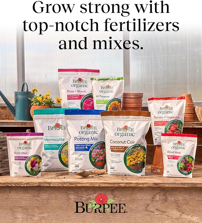 Burpee Organic Blood Meal Fertilizer | Add to Potting Soil | Excellent Natural Source of Nitrogen | for Tomatoes, Spinach, Broccoli, Leafy Greens | 3 lb, 1-Pack