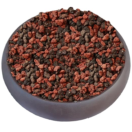 11 Pounds Mix Lava Rocks, 5-8 mm Red and Black Lava Rocks for Plants, Bonsai Rocks Horticultural Grit Soil Cover Gravel for Succulents and Hydroponics, Fairy Gardening, Top Dressing, Plant Drainage