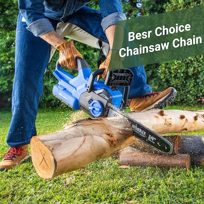 4Pcs 14 Inch Chainsaw Chain 3/8" LP Pitch .043" Gauge 52 Drive Links Compatible with EGO CS1400/1401, Makita XCU03, Worx WG384, Kobalt KCS 4040-06, Worx WG384, Ryobi - 49162749, R52 and More