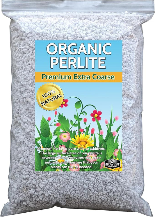 Perlite for Plants Natural Horticultural Soil Amendment (Made in USA) (8 Dry Liters)