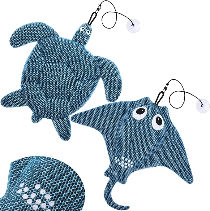 2 Pack Hot Tub Scum Absorber, 2025 Upgrade Reusable Scum Turtle and Devilfish Hot Tub Absorber Accessories Hot Tub Sponge for Spa & Pool Cleaner, Hot Tub Oil Absorbing Keeps Water Clean
