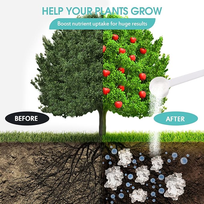 3LB Water Storing Crystals Powder for Plants with Spoon, Water Gel Solves Plant Over-Watering and Drought Problems, Keeps The Soil Moist, Water Storing Polymer Crystals for Plants Candle - by Oycevila