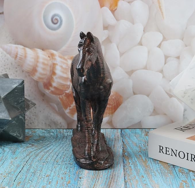 Hymmah Hourse Statue Home Decor Rustic Home Decorations for Living Room, Boho Sculpture Resin Animal Collectible Figurines for Indoor Decor