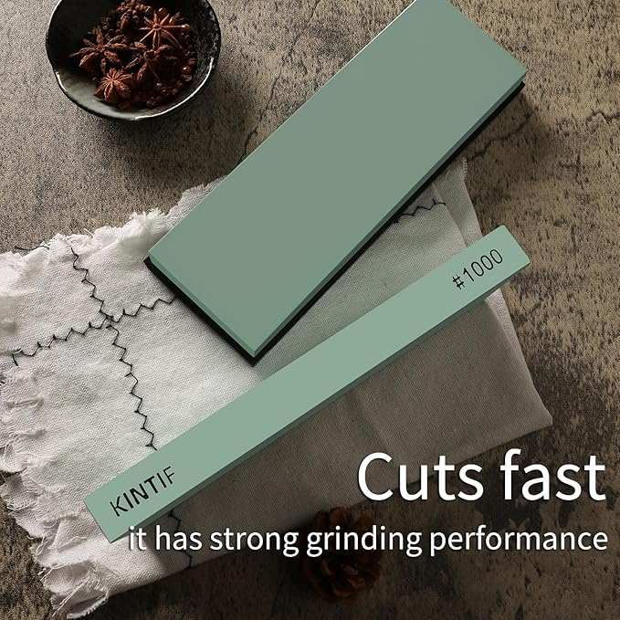 Sharpening Stone Whetstone Medium Grit #1000, Strong grinding power, Splash and go, Cuts fast, Not clog, Sharpening Stones for Knives, Whetstone knife sharpener
