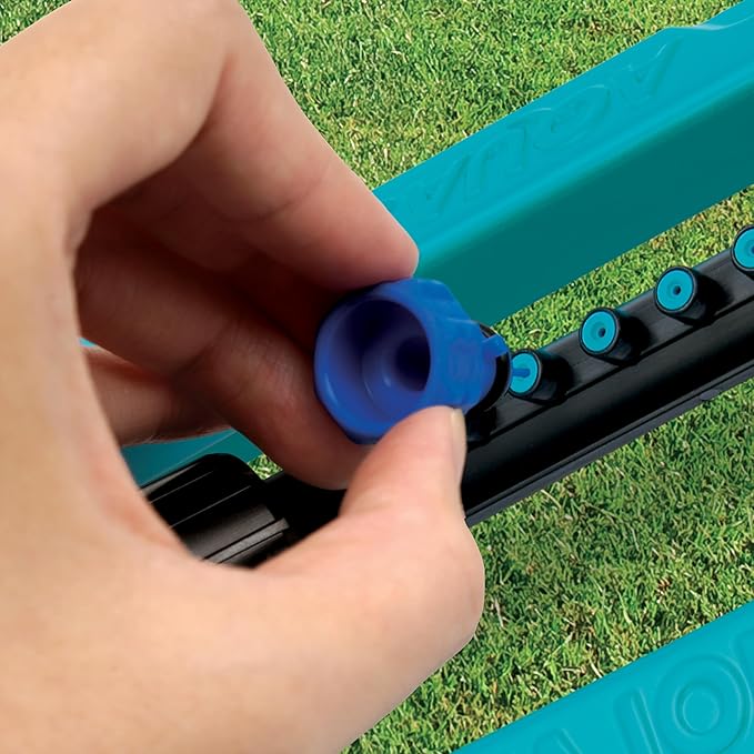 Aqua Joe SJI-OMS16 Indestructible Oscillating Sprinkler with Adjustable Spray and Metal Base, 3600 Sq. Ft. Coverage Max, 70-Foot Spray Distance Max, and 37.8-Foot Spray Width Max