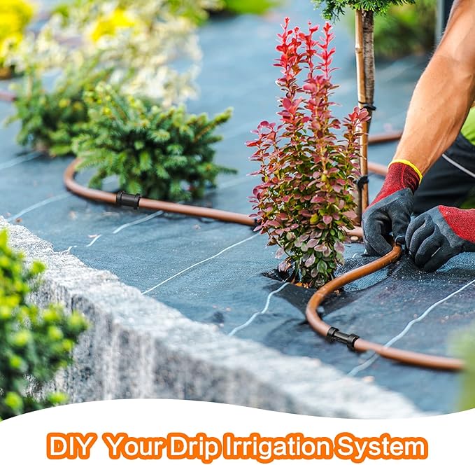 Gardrip Drip Irrigation End Plugs:1/4" Drip Line Goof Plugs Irrigation End Cap for 1/4 Inch Drip Hose Line Garden Watering System