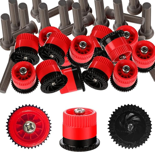 Replacement Pop up Rainbird Sprinkler Heads, 16PCS Adjustable Sprinkler Nozzle Variable Arc Nozzle Irrigation Drippers Sprinklers 9.8 Feet Compatible with Hunter, Orbit Pop-up Sprinklers, (10 Van)