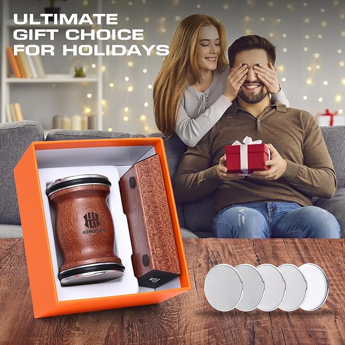 Rolling Knife Sharpener Kit, Kitchen Knife Sharpener with Replaceable Discs Diamond & Ceramic Knife Sharpeners Roller, Magnetic Knife Sharpening Kit with 15 & 20 Degree Base, Afilador De Cuchillos