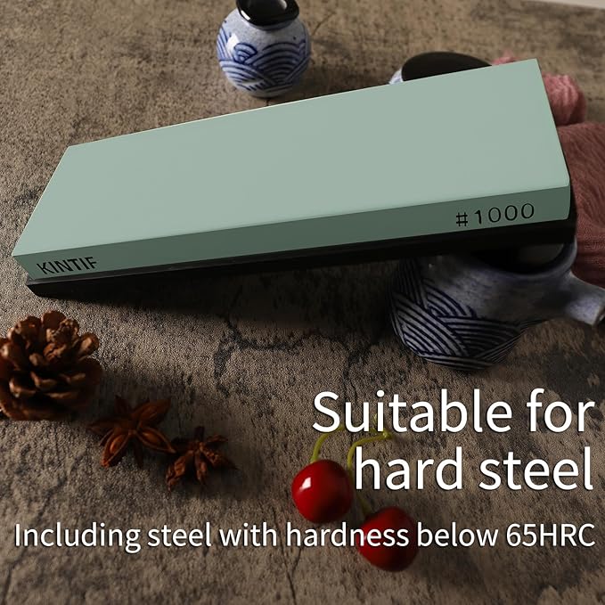 Sharpening Stone Whetstone Medium Grit #1000, Strong grinding power, Splash and go, Cuts fast, Not clog, Sharpening Stones for Knives, Whetstone knife sharpener