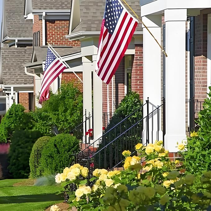 American Flag 2.5 x 4 Pole Sleeve, American Flags For Outside Banner Style,New 420D Polyester, Heavy Duty Durable TearProof, Embroidered Stars, Sewn Stripes,, UV Protection,Outdoor Flag (Pole NOT Included)