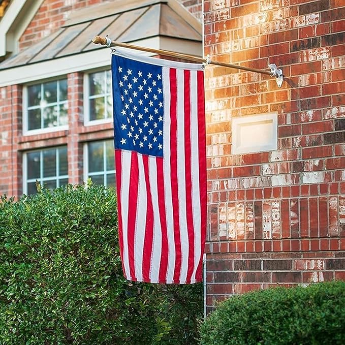 3 x 5 American Flag 3x5 ft: Long Lasting US Flag, Heavy Duty Nylon, Embroidered Stars, Sewn Stripes, Brass Grommets, UV Protection Perfect for Outdoors! USA Flag
