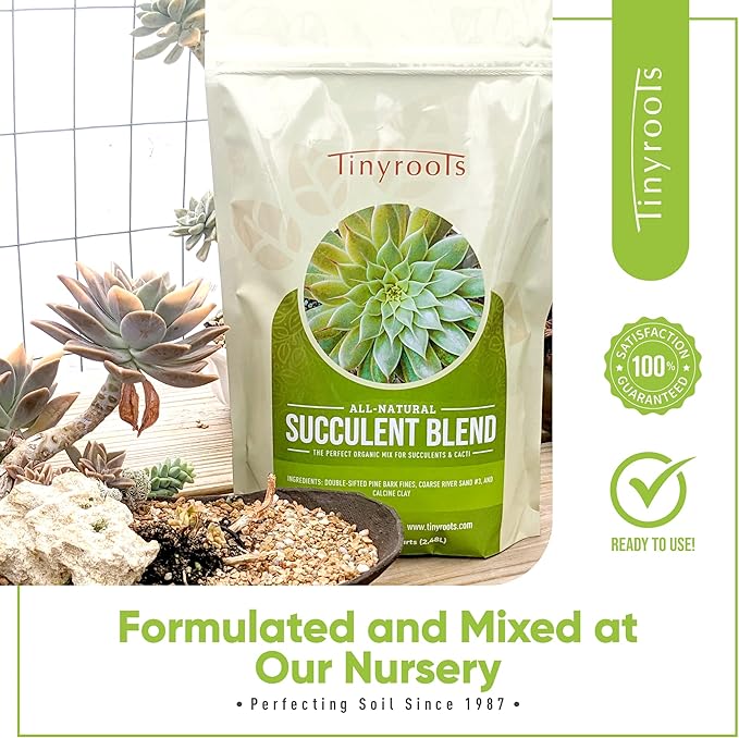 Succulent Soil - 2.25 Quarts, Cactus Soil Potting Mix Helps Avoid Over-Watering, Provides Optimal Water Retention for Your Indoor Plants