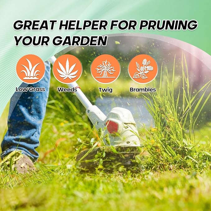 String Trimmer Line .095", 150 Feet Weed Eater String, Square Trimmer Line for Universal Replacement, Orange Premium Nylon String Trimmer Line for Medium& Heavy Grass&Weeds