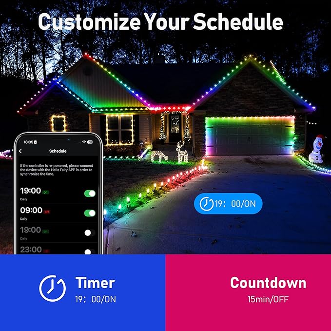 Smart C9 LED Christmas Lights Outdoor, 66FT 100 LED Vintage RGB String Lights with Bluetooth App Control, Music Sync, 105 Modes, IP65 Waterproof for Christmas, Party, Garden, Patio, Commercial Decor