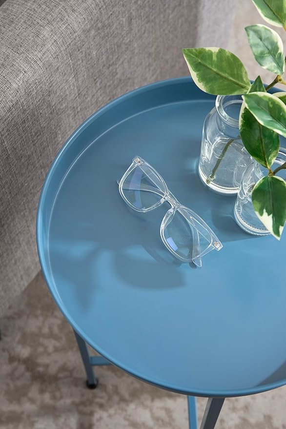 Kate and Laurel Celia Round Foldable Tray Accent Table