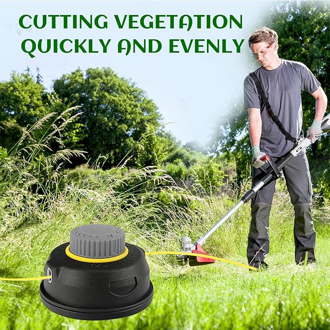 Quintillus H05 Weed Eater Head Universal Trimmer Head String Trimmer Head Bump Feed Weed Wacker Head Grass Trimmer Head Replacement for Weed Warrior, Echo, Husqvarna, Comes with .080 Trimmer Line