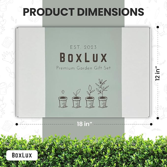 Premium Gardening Tools Gift Set, Over 1,700 Non GMO Vegetable Seeds, Copper Steel Tools for Planting, Garden Tool Kit for Women with Handbag and Coco Coir Soil Pellets, Birthday Gift Box