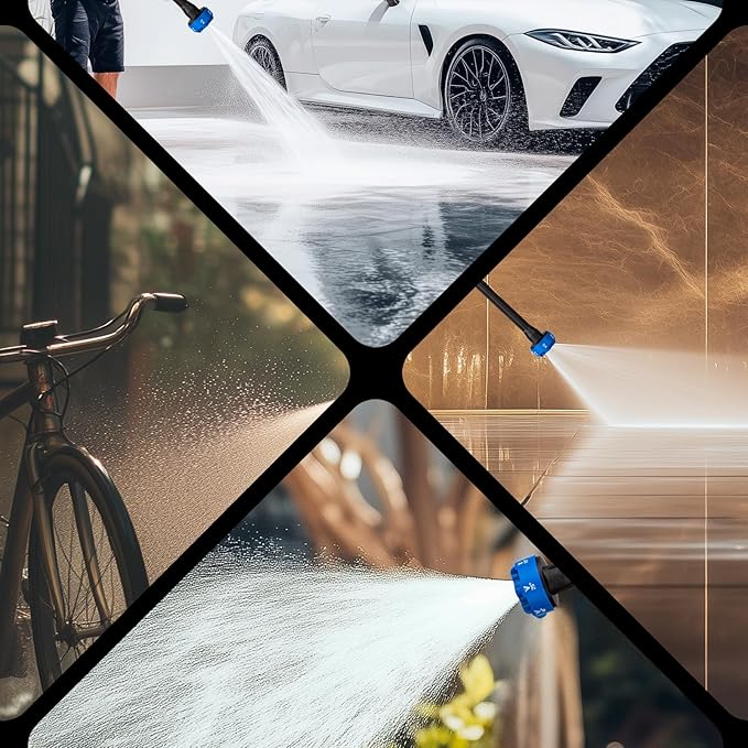 Cordless Pressure Washer,1200PSI Portable Pressure Washer with 2 Rechargeable 20000mAH Battery Power Washer,6 Modes Ajustable Light Duty Tools 6-in-1 Nozzle for Car/Fence/Garden/Floor/Yards