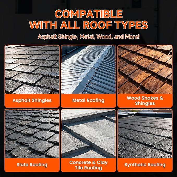 4-Pack Heated Roof Snow Melting Mats for Ice Dams, Roof Heat Panel, Self-Regulating Roof & Gutter De-Icing Kit with Energy-Efficient Heating Pads