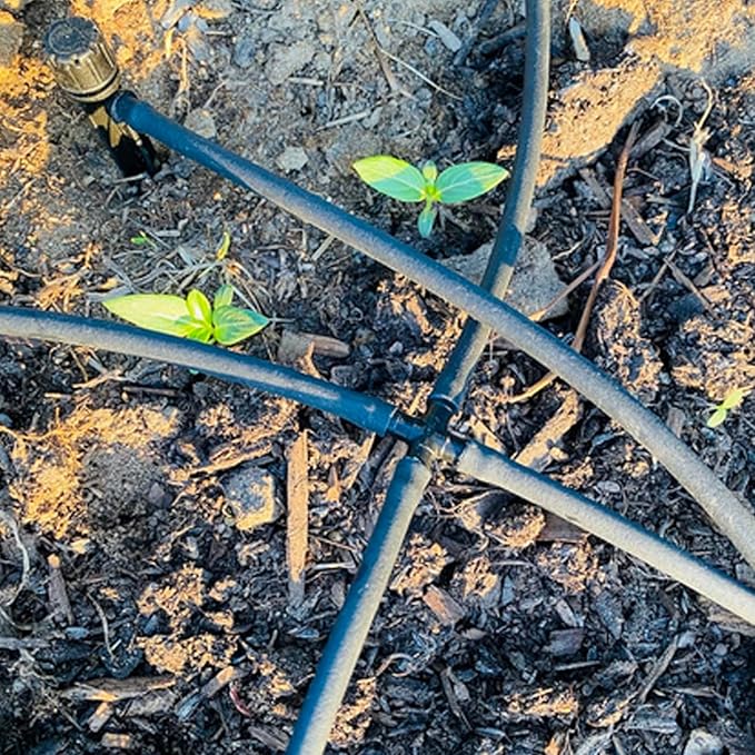 340PCS 1/4" Drip Irrigation Kit Barbed Connectors, Straight Barb, Tee, Single Barb, End Plug, Elbow, 4 Way Coupling Irrigation Fittings for Garden Lawn Flower Pot