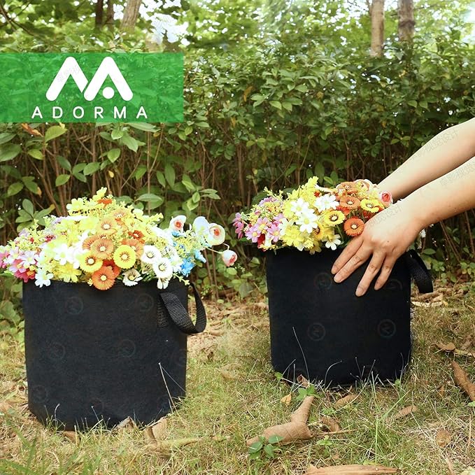 20-Pack 7 Gallon Grow Bags, Heavy Duty Aeration Fabric Pots with Handles,300G Thickened Nonwoven Pots for Plants/Vegetables/Flowers