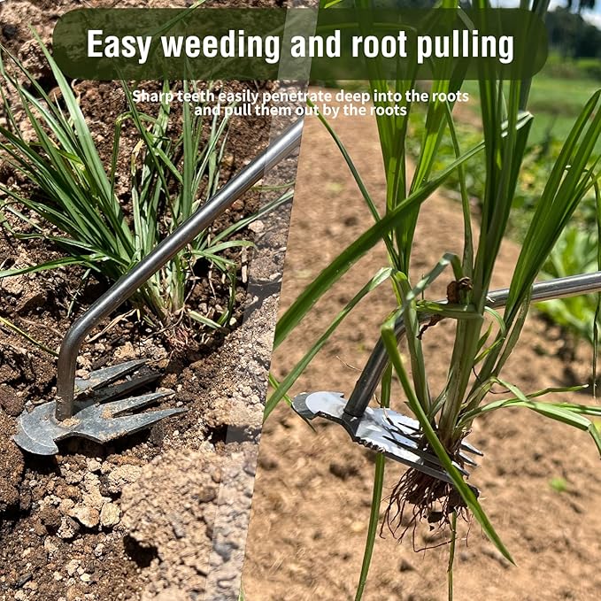 Weed Remover Tool,2024 New Weeding Tools Gardening,- Easy Weed Removal for Gardens & Farms - Durable Stainless Steel - Ergonomic Design - Perfect Gardening Companion