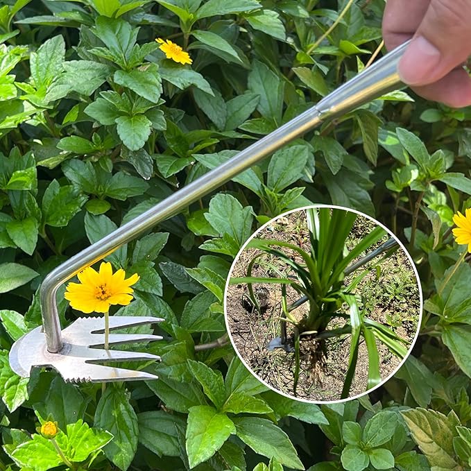 Weed Remover Tool,2024 New Weeding Tools Gardening,- Easy Weed Removal for Gardens & Farms - Durable Stainless Steel - Ergonomic Design - Perfect Gardening Companion