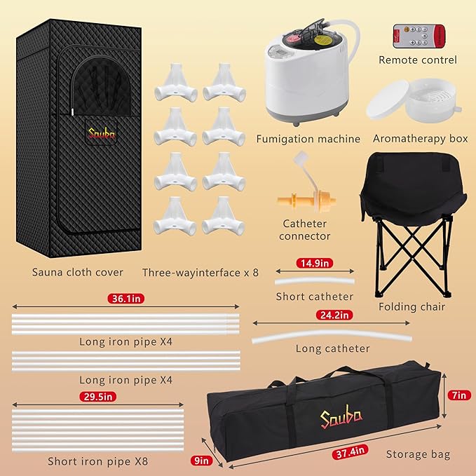 Portable Steam Sauna for Home,Personal Steam Room,Sauna Box,Home Sauna,Steam Sauna Tent for Steam Detox Relaxation Spa (Quilted)