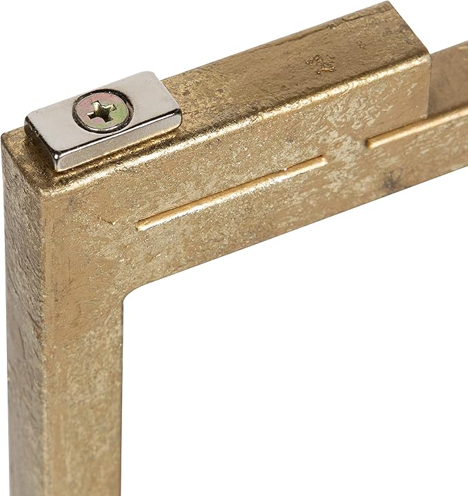 Kate and Laurel Celia Round Metal Foldable Tray Accent Table, Gray with Gold Base