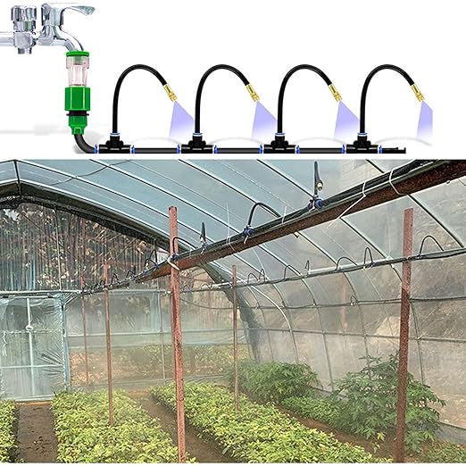 Drip Irrigation Kit, Automatic Irrigation System, 1/2" Irrigation Tubing Garden Irrigation System, Garden Watering System for Garden Yard (65FT)