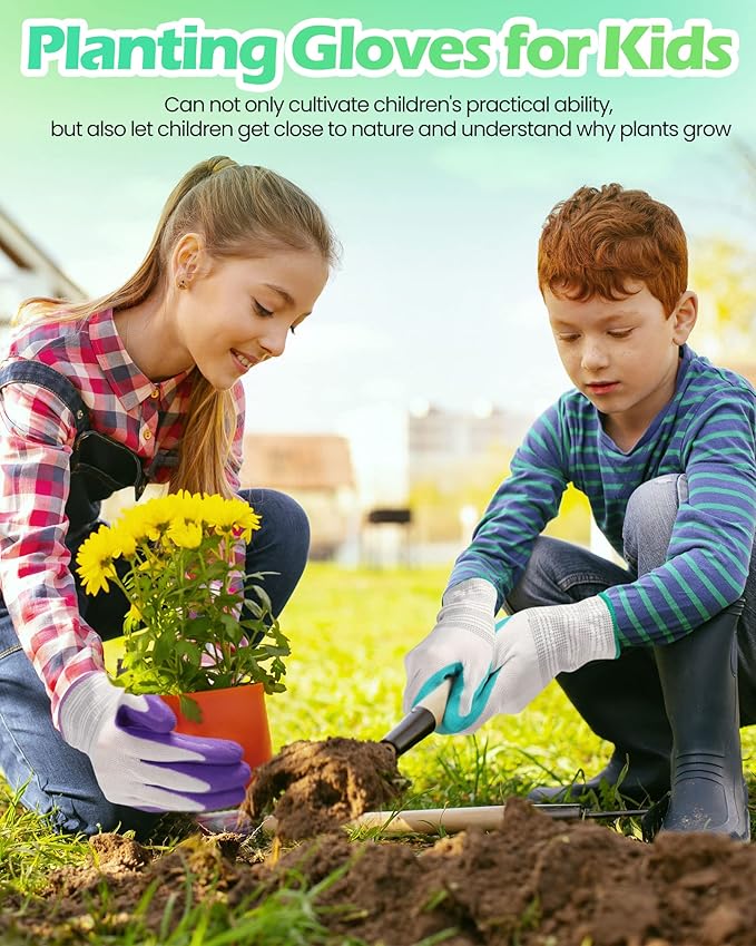 Irenare Gardening Gloves Bulk for Women Ladies Breathable Rubber Coated Garden Glove for Yard Outdoor Work with Grip