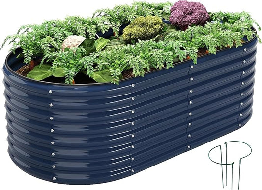 Galvanized Metal Planter Raised Garden Bed Kit for Gardening Outdoor,6x3x2ft Planter Grow Garden Box Raised Flower Bed,Long Vegetable Clearance Herb Raised Garden Beds for Container Gardening